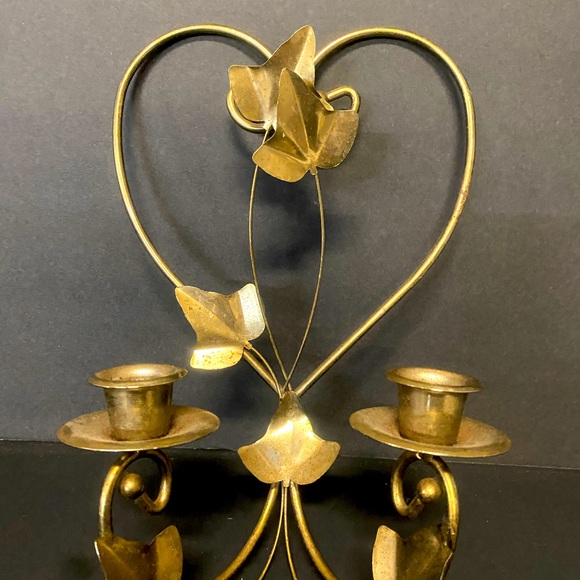 Beautiful Home Interior Gold Metal Wall Decor Candle Holders - Picture 3 of 9